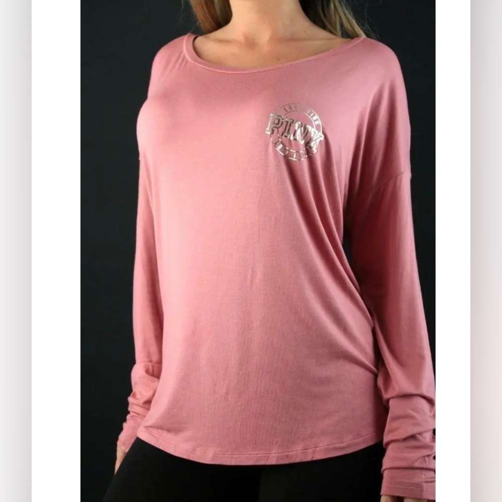 Victoria's Secret PINK Super Soft Modal Stretchy Long Sleeve Lounge Top MEDIUM